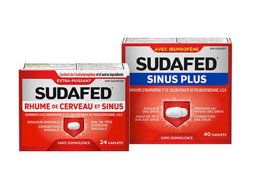 Un groupe de produits Sudafed